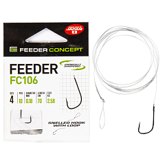 Feeder Concept snelled hooks FEEDER FC106