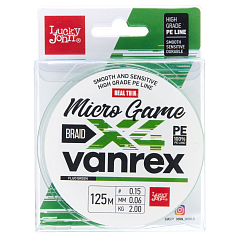 Lucky John braided line Vanrex MICRO GAME х4 BRAID Fluo Green
