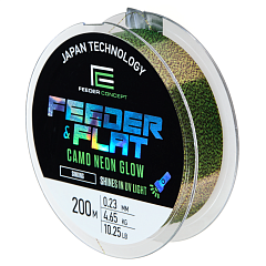 Feeder Concept monofilament line FEEDER & FLAT Camo Neon Glow 200m