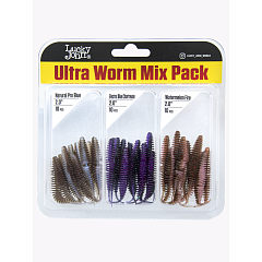 Lucky John Pro Series soft lure set ULTRA WORM MIX 2.0